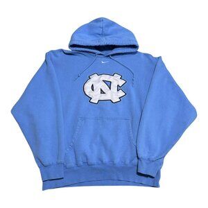 Vintage 2000s Nike Center Swoosh‎ UNC Tarheels Hoodie Sweatshirt Adult Large